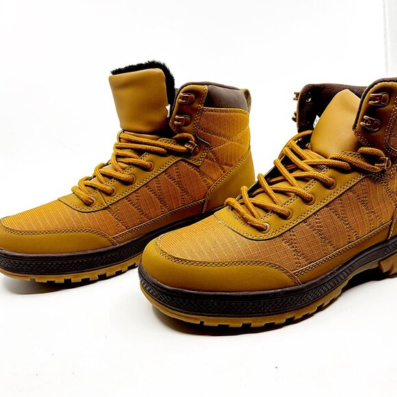 Wondamo Men’s Snow Boots Size 8 Waterproof Fur Lined Winter Brown main image 4